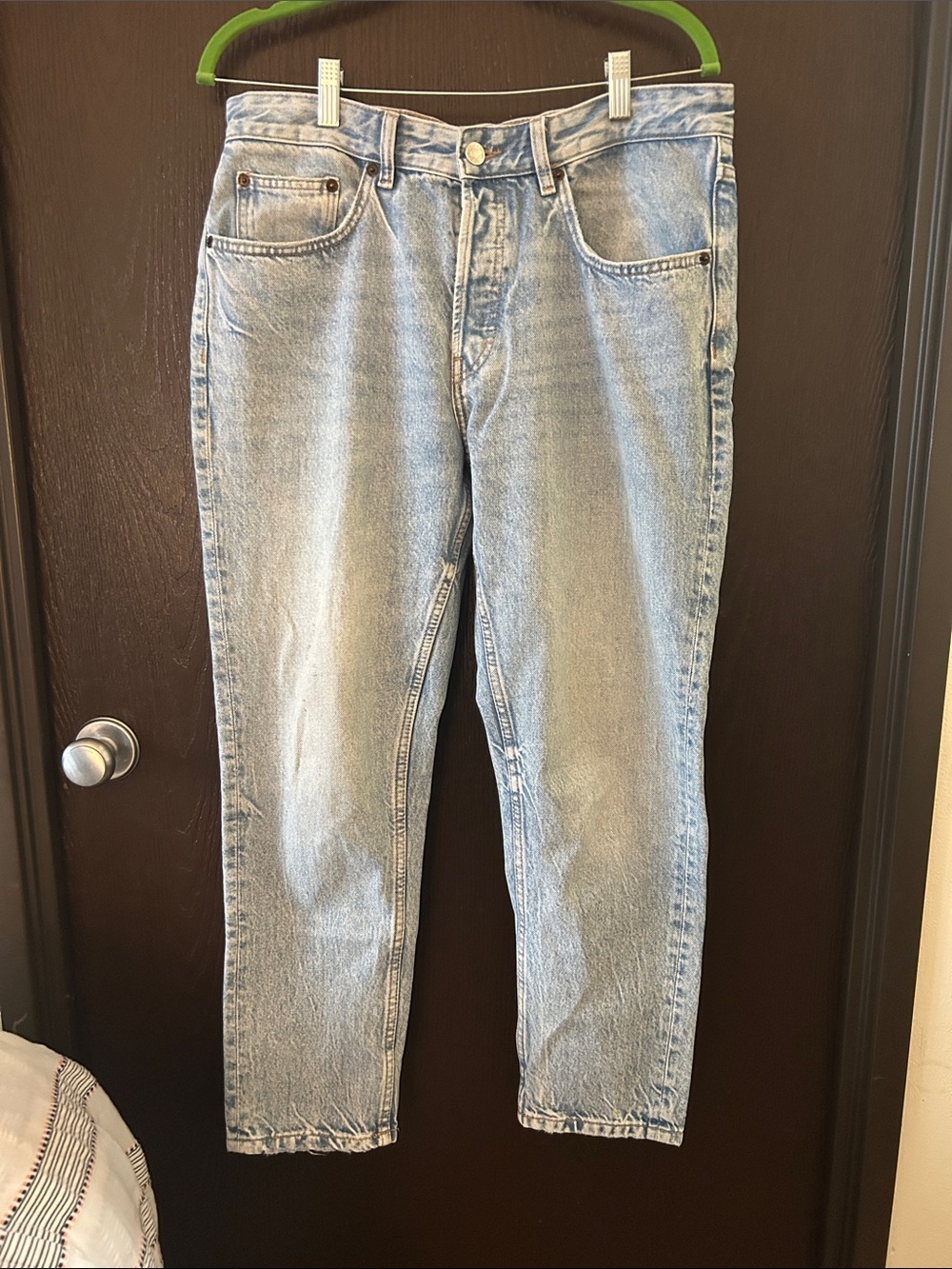 Zara Light Wash 32/26 Men’s Classic Straight Button Front Closure Jeans